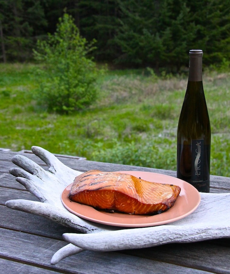 all inclusive salmon dinner provided by Great Bear Chalet in Bella Coola BC