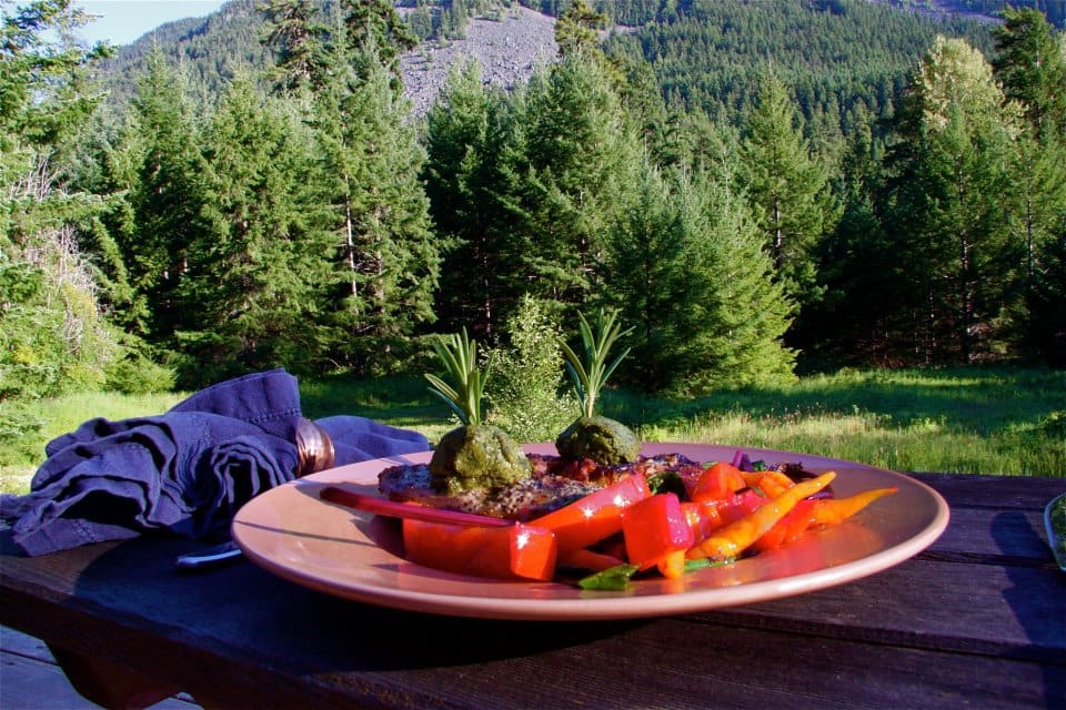 all inclusive food provided by Great Bear Chalet in Bella Coola BC